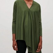 Асиметрічна брендова бавовняна блуза Cos