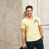 Стильная футболка, поло, 100% хлопок, livergy, германия, р. м, наш 48-50, желтая