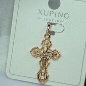 Великолепный крестик с распятием.Позолота 585 пробы.