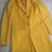 Only, S 40% шерсті цікаве осіннє жовтогаряче пальто