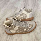 Clarks брендовые стильные деми ботиночки натуральная кожа + замша размер 31