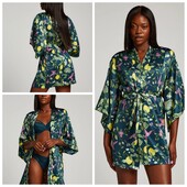 Hunkemoller! Сатиновий жіночий халат кімоно з лимончиками Xs/S розмір reflecting pond! Лот 9