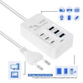 Розумний адаптер блок живлення USB на 6 портів зарядний пристрій на 5 вольт 35W