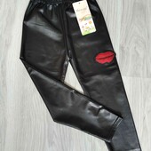 стильные новые трикотажные стрейч/лосинки под кожу на рост 104/110 см