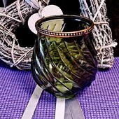 Подсвечник из стекла Glamour 14 см