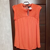 Розпродаж!!! Брендовая новая красивая трикотажная блуза-футболка р.36евро