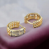 Сережки 'Xuping' Фіаніт (Позолота-родій) 053812