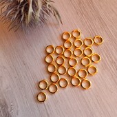 Золотисті каркаси для намистин роздільники, кільця 10 шт