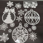 Заламіновані витинанки для вікон.Створіть святковий затишок у вашій оселі