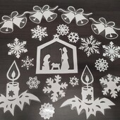 Заламіновані витинанки для вікон.Створіть святковий затишок у вашій оселі