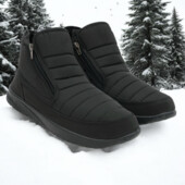 Чоловічі зимові черевики дутики хутряні на двох блискавках - ньюанс.