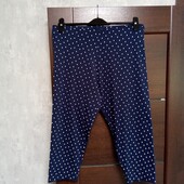 Брендовые новые коттоновые трикотажные укороченные лосины р.14-16.
