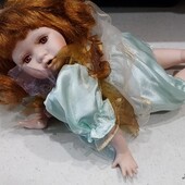 Шикарная винтажная коллекционная фарфоровая кукла, есть клеймо