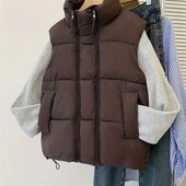 Стильний і практичний жилет у глибокому шоколадному кольорі XL