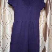 Теплое трикотажное платье - туника, р.S