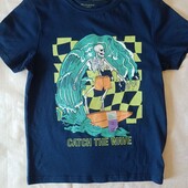 Футболка темно-синя для хлопчика 128 розмір (7-8 років). Футболка для подростков. 6726