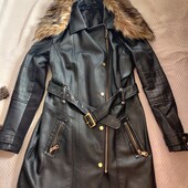 Куртка плащ з шкірзама р 12