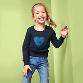 Світшот з плюшевим серцем від Tchibo (Німеччина), розмір: 116/122