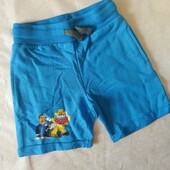 Бавовняні дитячі шорти на 5-6 років Пожежник Сем для хлопчика 7803