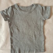 Сіра дитяча футболка в рубчик 2-3, 7-8, років. футболка в рубчик 6776