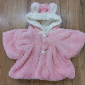 Хутряне болеро з вушками кролика для дівчинки 9- 12 місяців