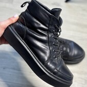 Кожаные зимние ботинки