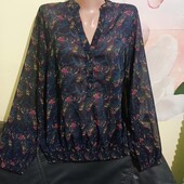 Шикарна нова!блуза Жіноча. Ог104-106 т синя