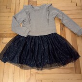 Гарне комбіноване плаття на 7-9 років, зріс 128-134