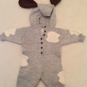 Вязаный человечек с ушками 0-3 мес