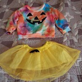 Классный яркий карнавальный костюм тиковки, реглан и юбка на 1-2 года
