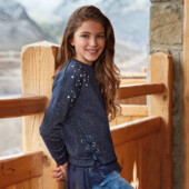 Толстовка, джемпер темно-синий Mayoral Испания