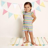 *2 шт. в лоті* Яскравий дитячий літній ромпер для дівчаток, lupilu.Розмір 62/68 см.