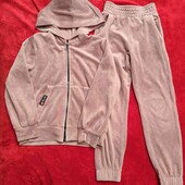 Велюровий костюм для дівчинки. Колір пудра.