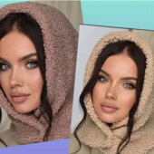 Хіт! Теплий капор барашек,всередині фліс.2 кольори