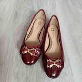 Dunnes stores брендовые лёгкие лаковые туфельки/балетки на размер 36