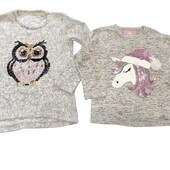 Дві кофточки з перевертишом на 3-5 рочків