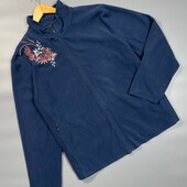 Кофта флісова темно-синя на блискавці