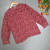 Блуза шикарна квіткова з великим коміром