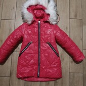 Тепла зимова куртка р 122-128, див.заміри