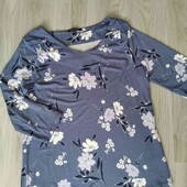 Bonmarche женская трикотажная кофточка вискоза в цветочный принт размер М L евро 16