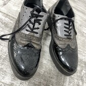 Мягкие, легкие удобные туфли ботинки оксфорды с кожаной стелькой 37р