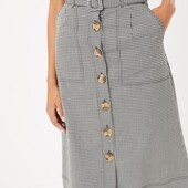 M&S Спідниця юбка в кліткинку на ґудзиках в гарному стані