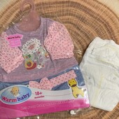 Комплект одягу для Baby Born та інших ляльок 42см.+ 1 памперс!
