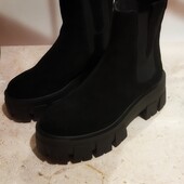 Жіночі сапоги натуральний замш демі