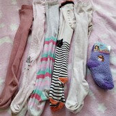 Лот колготок демі 2-3 роки 92-98 і носочки