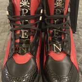 Зимние кожаные кроссовки philipp plein