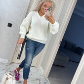 Женский теплый свитер оверсайз мыс разные цвета новинки сезона