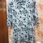 Світло-сіре вільне жіноче плаття міді, р.52/54