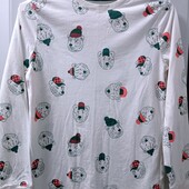 Новогодній регланчик. Розмір XL, на 16 років. Унісекс. В новому стані.