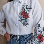 Женские рубашки 42/58р разные принты на выбор